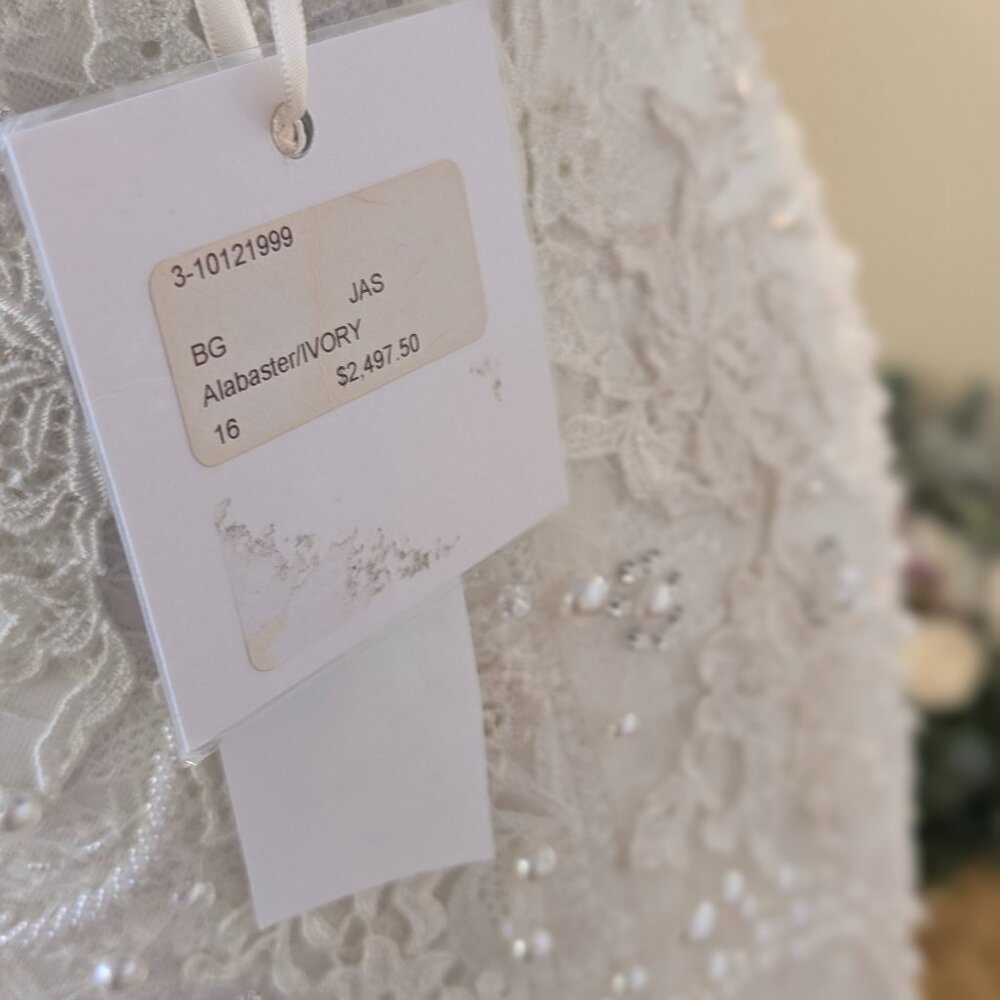 Justin Alexander 9784 Size 16 Ivory/Pearl - Picture 8 of 14